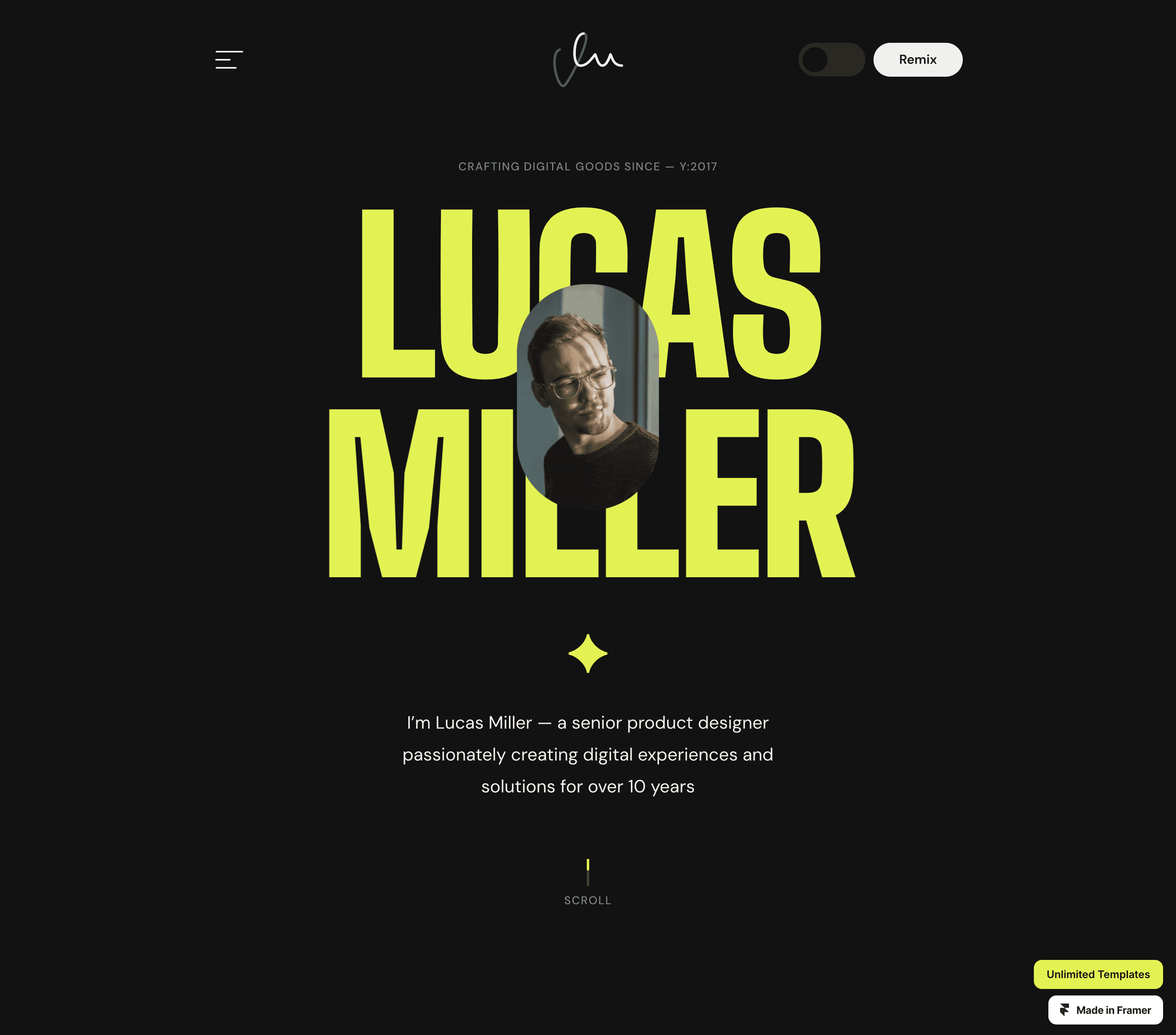 portfolio template example